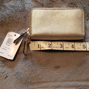 Coach double zip coin case